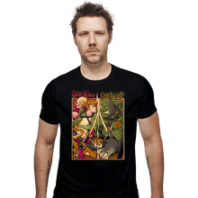 Load image into Gallery viewer, Daily_Deal_Shirts Fitted Shirts, Mens / Small / Black Samurai Sukubi vs Shurekku