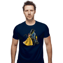 Load image into Gallery viewer, Secret_Shirts Fitted Shirts, Mens / Small / Navy Beauty And The Alien