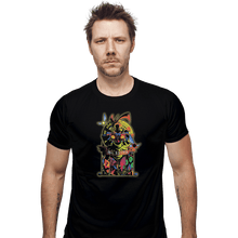 Load image into Gallery viewer, Shirts Fitted Shirts, Mens / Small / Black Skull Kid Crew