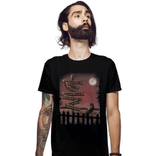Load image into Gallery viewer, Shirts Fitted Shirts, Mens / Small / Black Horror Crossroads