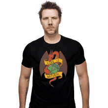 Load image into Gallery viewer, Shirts Fitted Shirts, Mens / Small / Black RPG Dragon