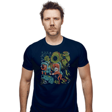 Load image into Gallery viewer, Daily_Deal_Shirts Fitted Shirts, Mens / Small / Navy Mystery Dive