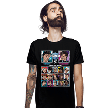 Load image into Gallery viewer, Daily_Deal_Shirts Fitted Shirts, Mens / Small / Black Time Fighters 10th vs 11th