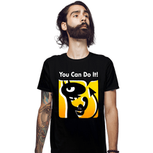 Load image into Gallery viewer, Shirts Fitted Shirts, Mens / Small / Black You Can Do It