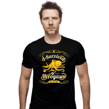 Load image into Gallery viewer, Daily_Deal_Shirts Fitted Shirts, Mens / Small / Black I Survived The Hero Gathering