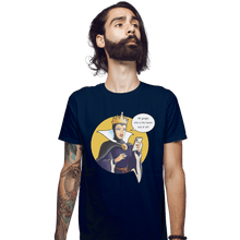 Load image into Gallery viewer, Shirts Fitted Shirts, Mens / Small / Navy Ok Google