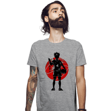 Load image into Gallery viewer, Shirts Fitted Shirts, Mens / Small / Sports Grey Crimson Yu Nishinoya