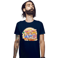 Load image into Gallery viewer, Shirts Fitted Shirts, Mens / Small / Navy Ramen Cart