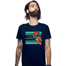 Load image into Gallery viewer, Daily_Deal_Shirts Fitted Shirts, Mens / Small / Navy Mega Missile!