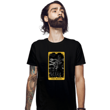 Load image into Gallery viewer, Shirts Fitted Shirts, Mens / Small / Black Tarot The Moon