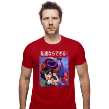 Load image into Gallery viewer, Shirts Fitted Shirts, Mens / Small / Red Peni Can Do Whatever A Spider Can