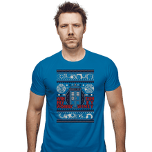Load image into Gallery viewer, Shirts Fitted Shirts, Mens / Small / Sapphire Timey Wimey Christmas