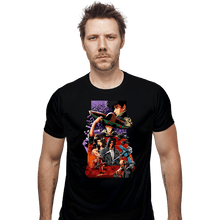 Load image into Gallery viewer, Shirts Fitted Shirts, Mens / Small / Black Asteroid Blues