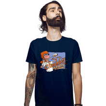 Load image into Gallery viewer, Secret_Shirts Fitted Shirts, Mens / Small / Navy Cheddar Whizzy!