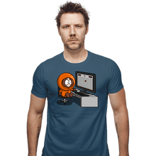 Load image into Gallery viewer, Daily_Deal_Shirts Fitted Shirts, Mens / Small / Indigo Blue Always Dead!