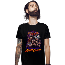Load image into Gallery viewer, Daily_Deal_Shirts Fitted Shirts, Mens / Small / Black Fighting Game Over