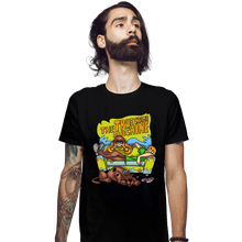 Load image into Gallery viewer, Daily_Deal_Shirts Fitted Shirts, Mens / Small / Black The True Crime Machine