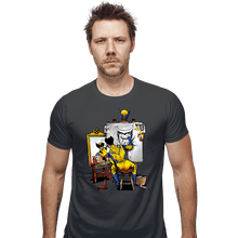 Load image into Gallery viewer, Daily_Deal_Shirts Fitted Shirts, Mens / Small / Charcoal Snikt Portriat