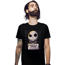 Load image into Gallery viewer, Shirts Fitted Shirts, Mens / Small / Black Guilty Jack