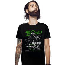 Load image into Gallery viewer, Daily_Deal_Shirts Fitted Shirts, Mens / Small / Black Jikuu Senshi Turok