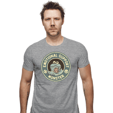 Load image into Gallery viewer, Daily_Deal_Shirts Fitted Shirts, Mens / Small / Sports Grey Emotional Support Monster