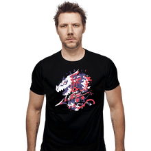 Load image into Gallery viewer, Daily_Deal_Shirts Fitted Shirts, Mens / Small / Black Dragon Knight