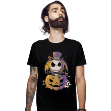 Load image into Gallery viewer, Shirts Fitted Shirts, Mens / Small / Black Spooky Jack