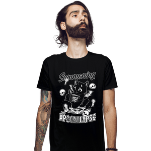 Shirts Fitted Shirts, Mens / Small / Black Apocalypse Cat