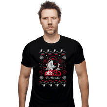 Load image into Gallery viewer, Shirts Fitted Shirts, Mens / Small / Black Despair Kuma Ugly Christmas Sweater
