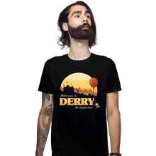Load image into Gallery viewer, Shirts Fitted Shirts, Mens / Small / Black Welcome To Derry