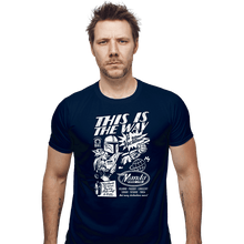 Load image into Gallery viewer, Daily_Deal_Shirts Fitted Shirts, Mens / Small / Navy Mando Space Lines