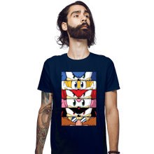 Load image into Gallery viewer, Daily_Deal_Shirts Fitted Shirts, Mens / Small / Navy Sonic Eyes
