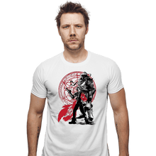 Load image into Gallery viewer, Shirts Fitted Shirts, Mens / Small / White The Fullmetal Alchemist