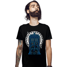 Load image into Gallery viewer, Shirts Fitted Shirts, Mens / Small / Black Doctor Time and Space