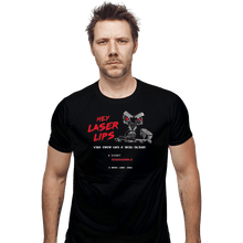 Load image into Gallery viewer, Shirts Fitted Shirts, Mens / Small / Black Laser Lips
