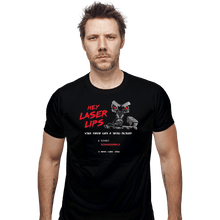 Load image into Gallery viewer, Shirts Fitted Shirts, Mens / Small / Black Laser Lips