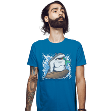 Load image into Gallery viewer, Shirts Fitted Shirts, Mens / Small / Sapphire The Little Shark
