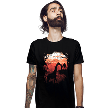 Load image into Gallery viewer, Daily_Deal_Shirts Fitted Shirts, Mens / Small / Black The Last Sunset
