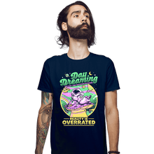 Load image into Gallery viewer, Secret_Shirts Fitted Shirts, Mens / Small / Navy Day Dreaming Astronaut