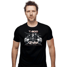 Load image into Gallery viewer, Shirts Fitted Shirts, Mens / Small / Black T-800 Gym