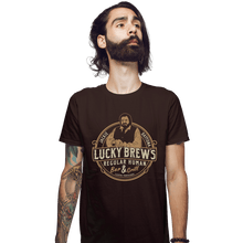 Load image into Gallery viewer, Secret_Shirts Fitted Shirts, Mens / Small / Dark Chocolate Lucky Brews
