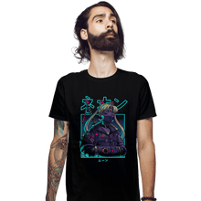 Load image into Gallery viewer, Shirts Fitted Shirts, Mens / Small / Black Neon Moon