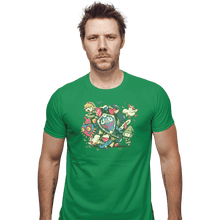 Load image into Gallery viewer, Shirts Fitted Shirts, Mens / Small / Irish Green Let's Roll Link