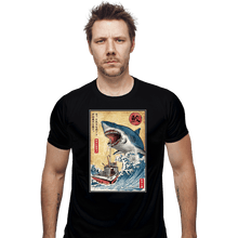 Load image into Gallery viewer, Secret_Shirts Fitted Shirts, Mens / Small / Black Hunting The Shark In Japan