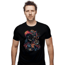 Load image into Gallery viewer, Daily_Deal_Shirts Fitted Shirts, Mens / Small / Black Colorful Captain