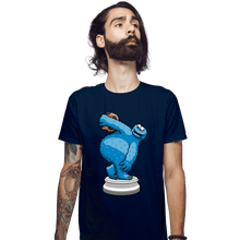 Load image into Gallery viewer, Daily_Deal_Shirts Fitted Shirts, Mens / Small / Navy Cookiebolus!