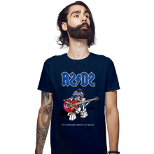 Load image into Gallery viewer, Daily_Deal_Shirts Fitted Shirts, Mens / Small / Navy Droids About To Rock