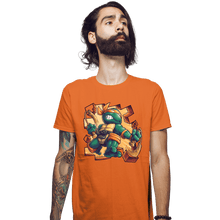 Load image into Gallery viewer, Daily_Deal_Shirts Fitted Shirts, Mens / Small / Orange Toy Mike
