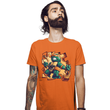Load image into Gallery viewer, Daily_Deal_Shirts Fitted Shirts, Mens / Small / Orange Toy Mike