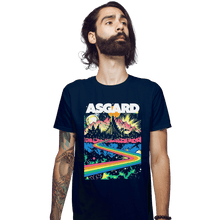 Load image into Gallery viewer, Shirts Fitted Shirts, Mens / Small / Navy Visit Asgard